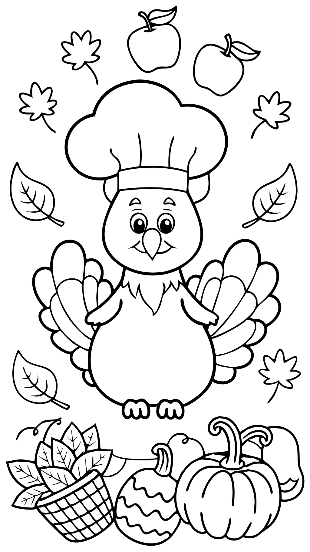 coloriages de Thanksgiving préscolaire